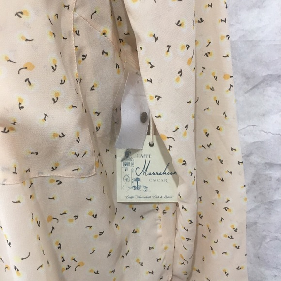 Caffe Marrakesh Tank /Button Down Blouse Combo AllOver Floral Peach NWT M - Picture 4 of 8